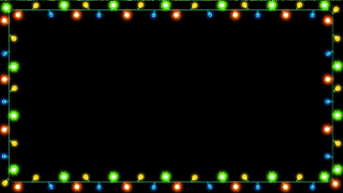 Colorful Light Bulb Frame Animation | Christmas Lights Bulb String Frame Black Screen Video Effects Colorful Light Bulb Frame Animation | Christmas Lights Bulb String Frame Black Screen Video Effects