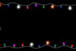 Colorful Light Bulb String Frame Animation Black Screen Video Effects Christmas String Lights Frame