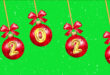 Merry Christmas & Happy New Year 2022 | Green Screen Christmas Ball Swinging Animation