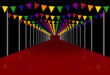 Stage Festival Celebration | Party Decoration Tunnel Moving Video Footage
