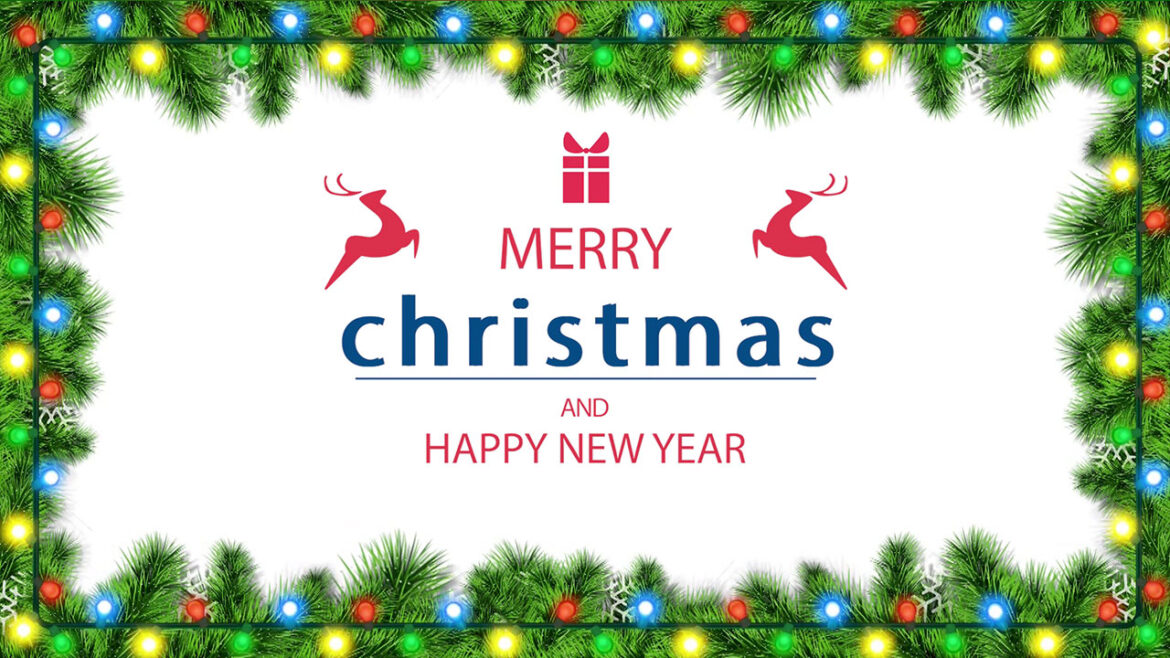We Wish You Merry Christmas and a Happy New Year 2022 | a Merry Christmas Green Screen Frame