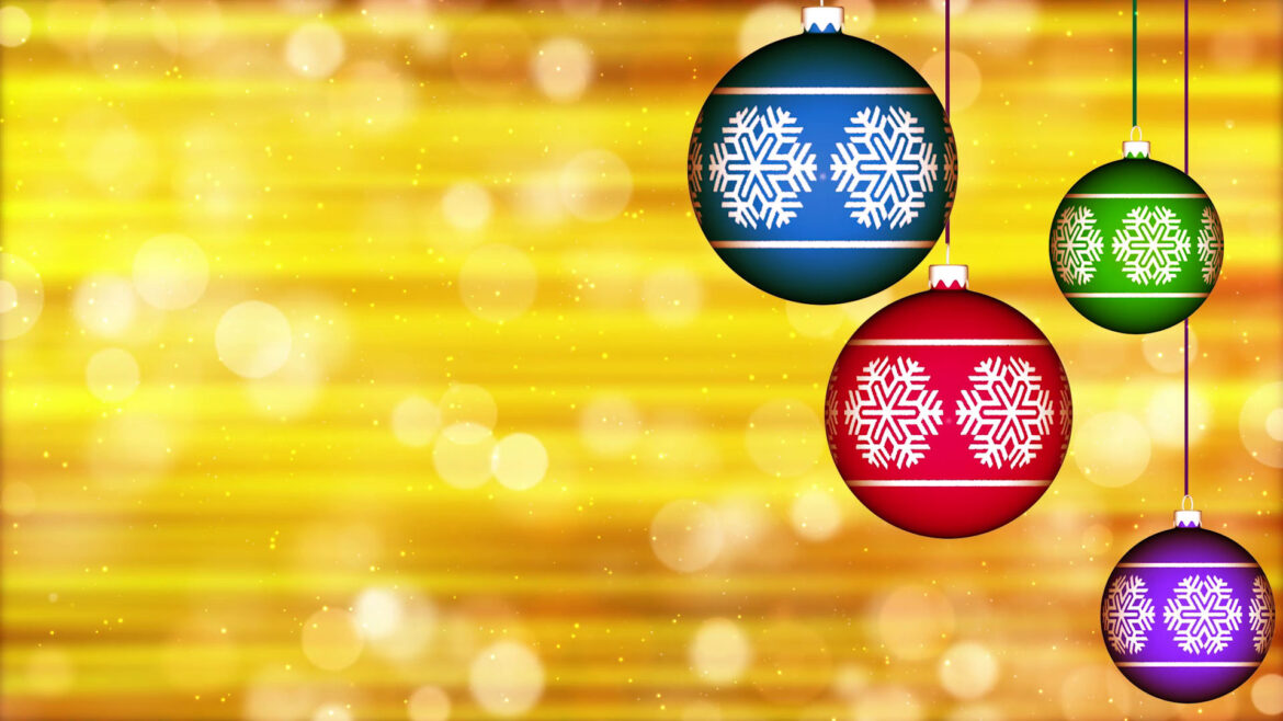 Christmas Background No Copyright Video Footage | Christmas Ball Rotate Animation Background