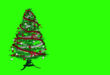 Christmas Tree Rotate 3d Animation Loop In Black, Green And Blue Screen Background Video Effects Hd