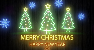 Christmas Wishes for Friends | Merry Christmas Wishes, Greetings and Happy New Year 2022 Neon Lights