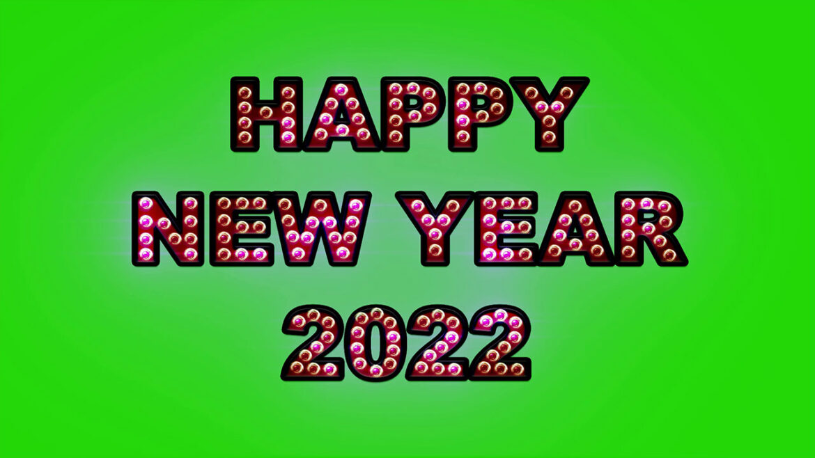 Happy New Year 2022 Lighting Animation Green Screen Video Effects