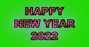 Happy New Year 2022 Lighting Animation Green Screen Video Effects