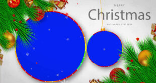 Merry Chritmas and Happy New Year Wishing Frame on Blue Screen Video Effects HD