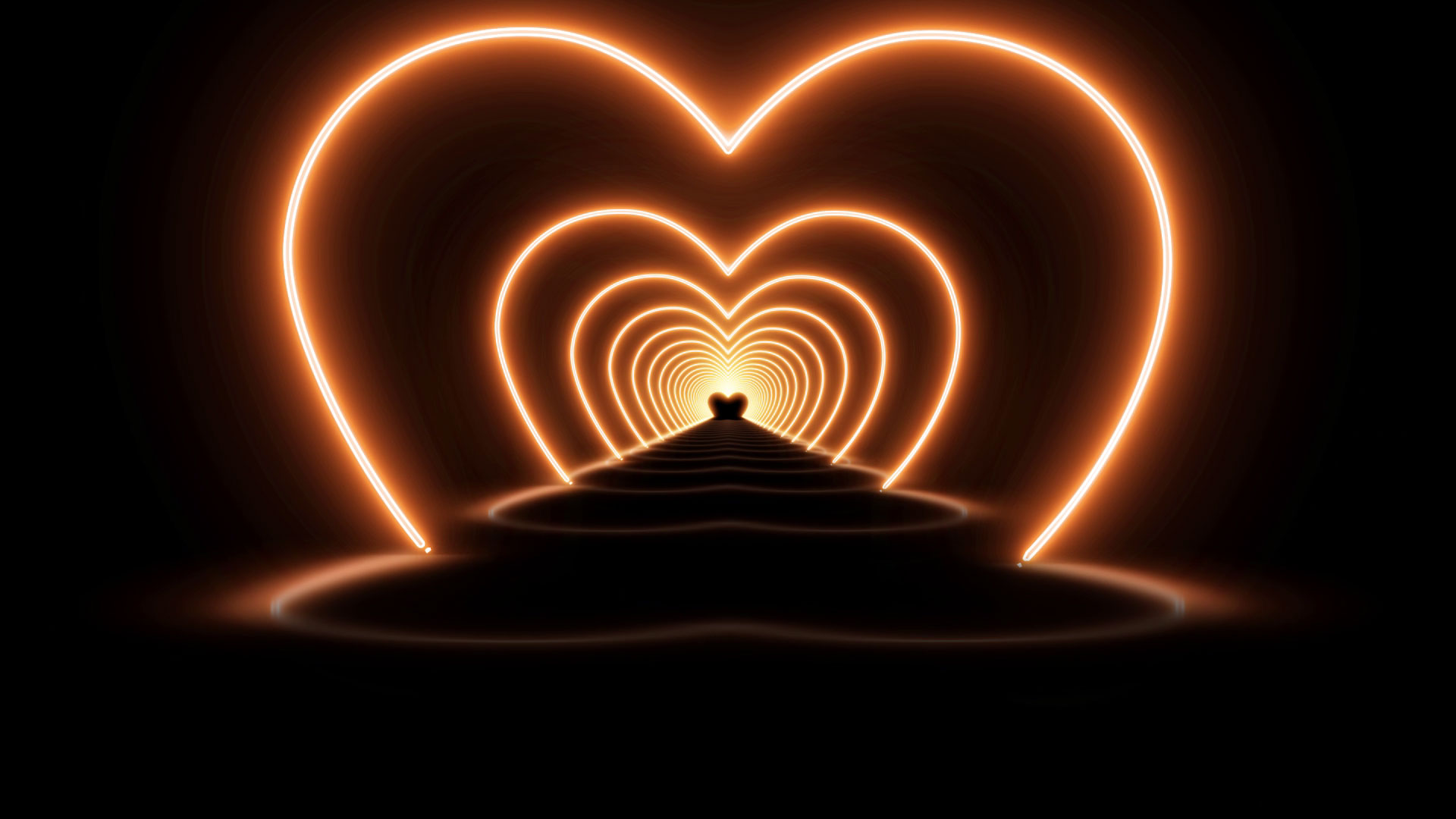 Neon Lights Love Heart Tunnel Particles Background 1 hour Neon Heart  Background Tunel de corazones  YouTube