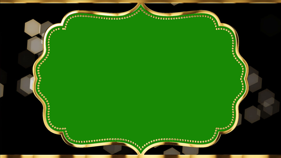 Green Screen Golden Wedding Frame No Copyright Video Green Screen Golden Wedding Frame No Copyright Video