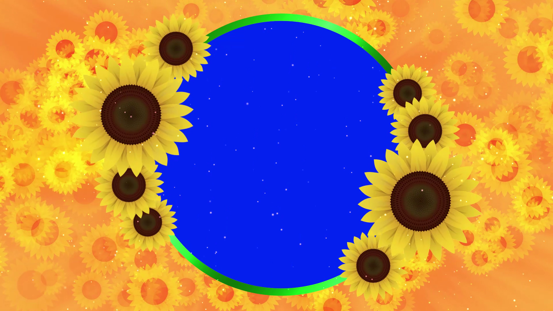 Wedding Frame Free Download-New Sunflowers Wedding Frame Animation in Blue  Screen Video Effects | All Design Creative