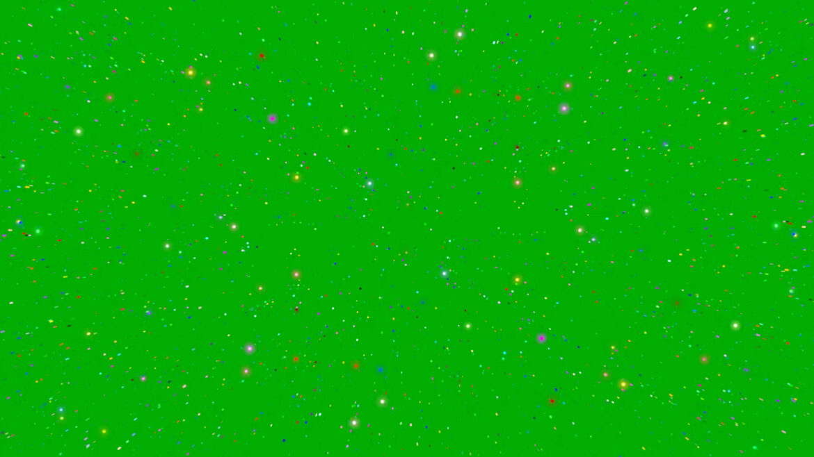Colorful Star Particles Green Screen and Black Screen Background Video Effects HD