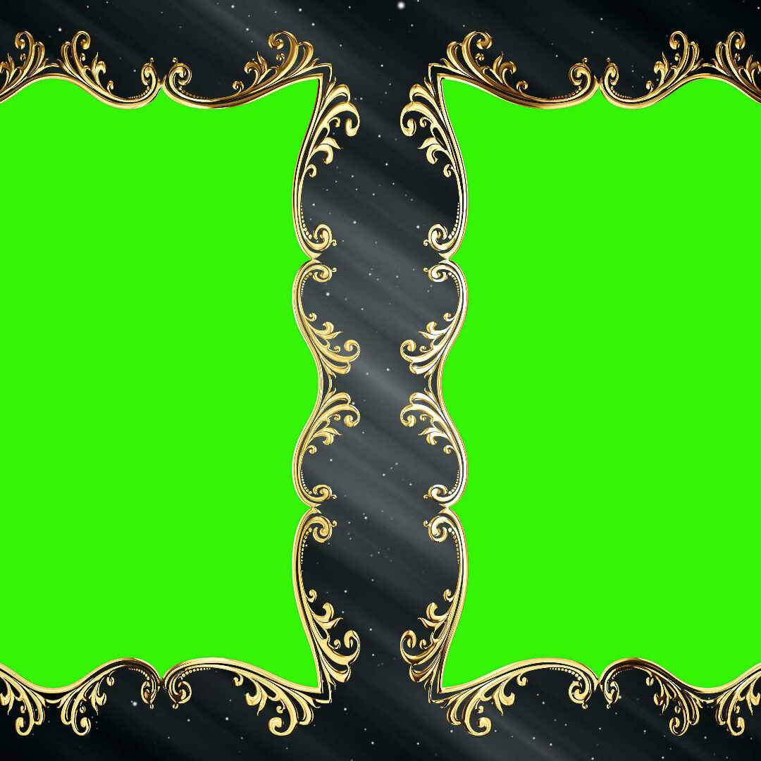 GOLD Green Screen Wedding FRAME Noncopyrighted Video HD 1080p, image size:1080x1080