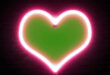Heart Love Neon Light Frame Animation Green Screen No Copyright Footage
