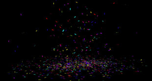 Confetti Falling Black Screen | Colorful Confetti Falling Down Green Screen in Slow Motion