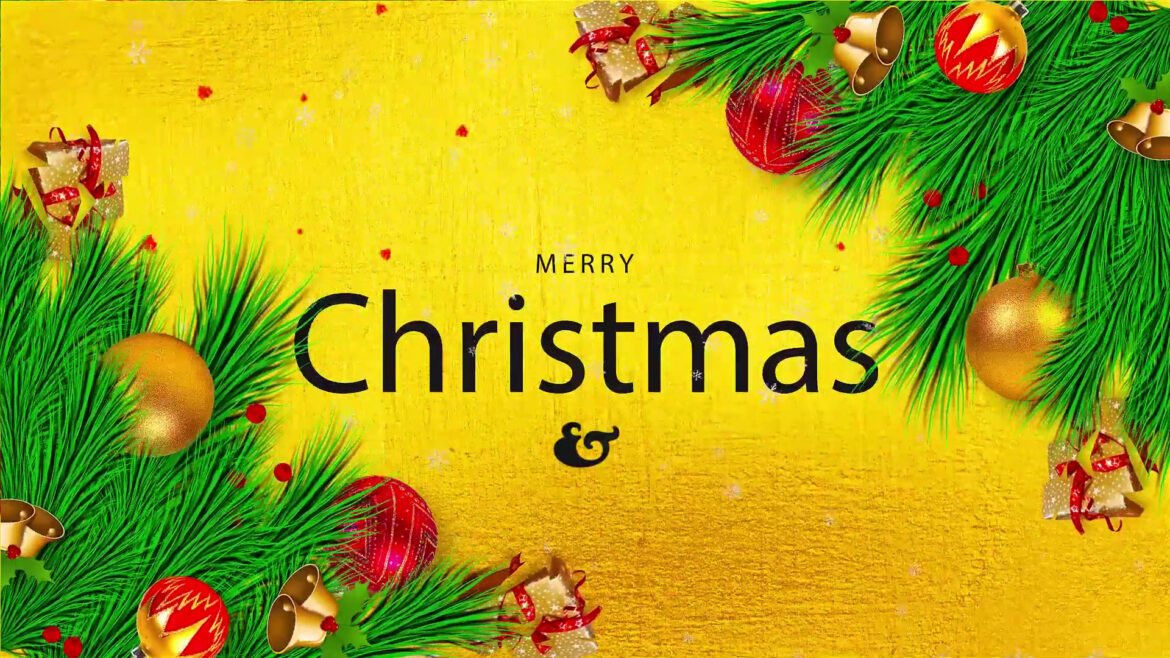 Merry Christmas and Happy New Year 2023 Golden Card Animation Merry Christmas and Happy New Year 2023 Golden Card Animation