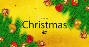 Merry Christmas and Happy New Year 2023 Golden Card Animation