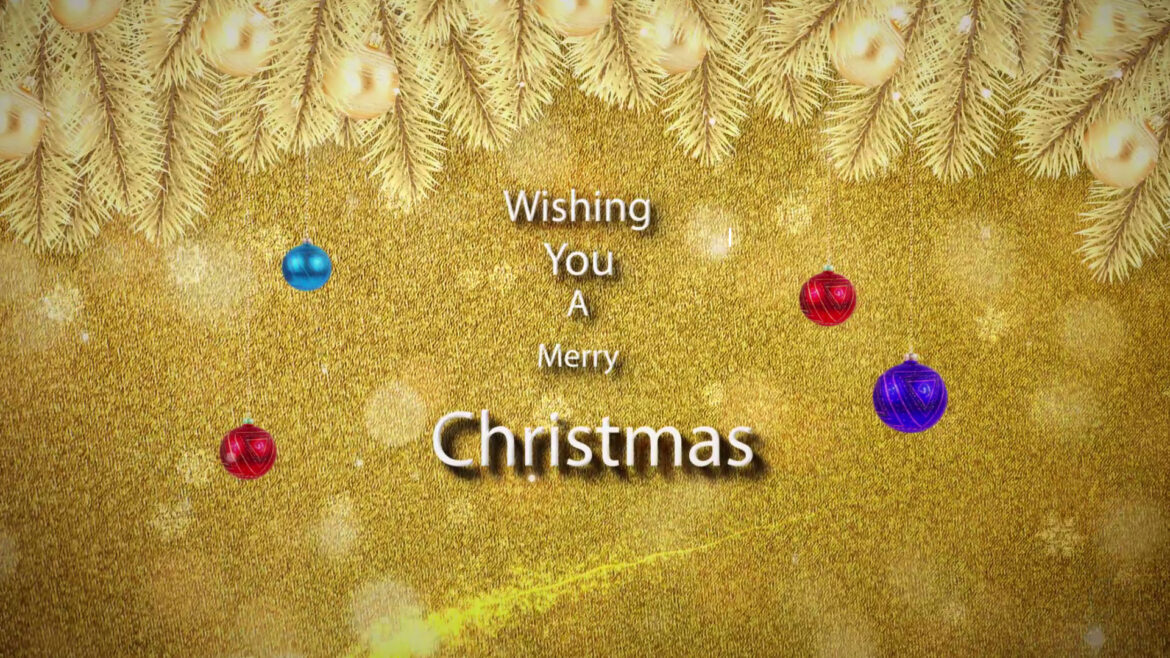 Merry Christmas Wishes Greeting and Happy New Year 2023 Golden Effect