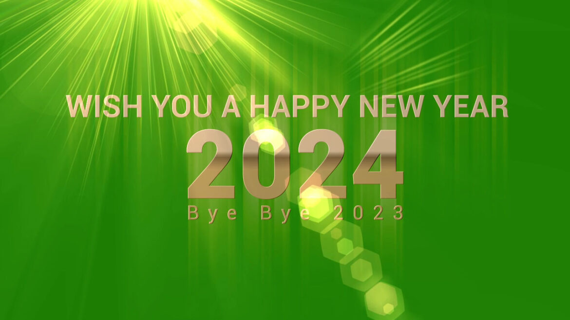 A Happy New Year 2024 Green Screen Background Video Effect 🎁 🎄 Best Happy Year 2024 Green screen
