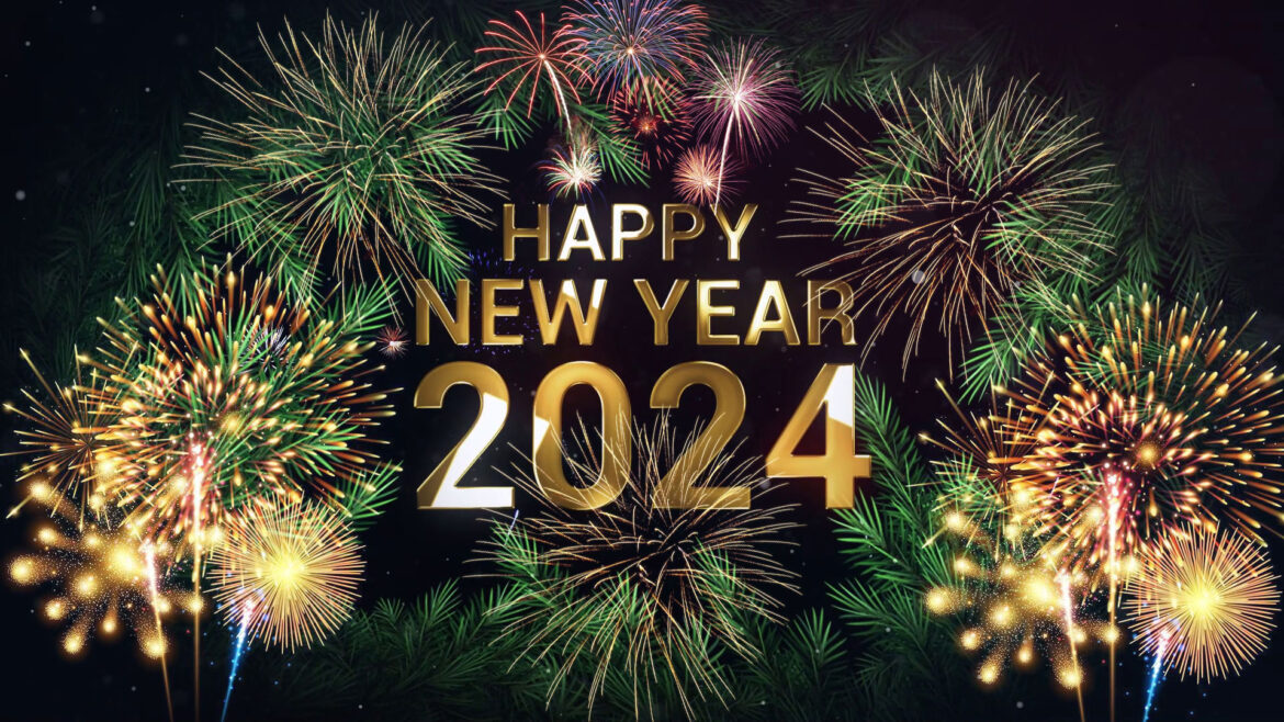 Happy New Year 2024 Wishes Blue Screen and Black Screen Video Effects HD Happy New Year 2024 Wishes Blue Screen and Black Screen Video Effects HD