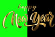 Happy New Year Gold Text Animation Green Screen and black screen No Copyright Video
